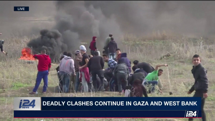 Clashes between Israeli forces and Palestinians escalate, 2 Palestinians killed, 100+ injured.