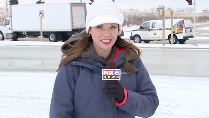 Woman Reporter Gets A Snowball To The Face