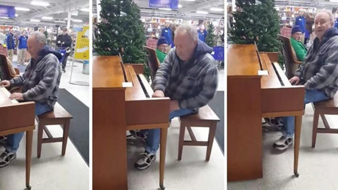 Amazing Older Man Kills Old Time Piano In Thrift Store