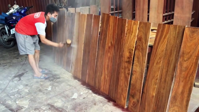 Amazing Technique Hardwood Processing For Stairs - Build and Installation New Stairs Treads - dailymotion