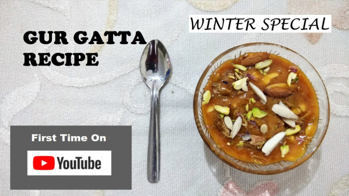 Gur Gatta Recipe - Winter Special | Traditional Indian Jaggery Dessert | How to Make Gur - Gud Gatta | Pink Panda Kitchen | Winter Special | Indian Recipes | Jaggery Sweet | Authentic Indian Recipes