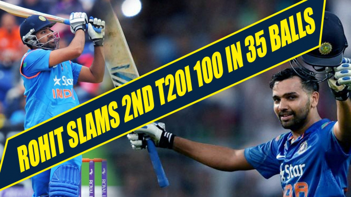 India vs SL 2nd T20I: Rohit Sharma hits fastest 100 in T20I in just 35 balls | Oneindia News