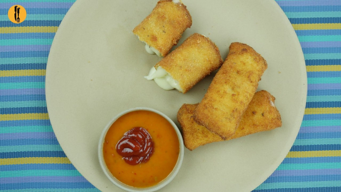 Bread Cheese Cigars Recipe (made into rolls) by Food Fusion