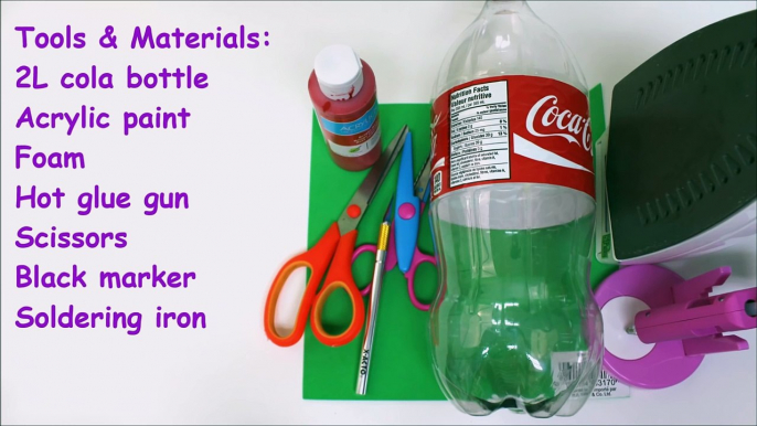 Crafts Ideas - How to Make 3D Strawberry Jewelry Box from Cola Bottle Recycled Bottles Crafts-xmqy90uLw1s