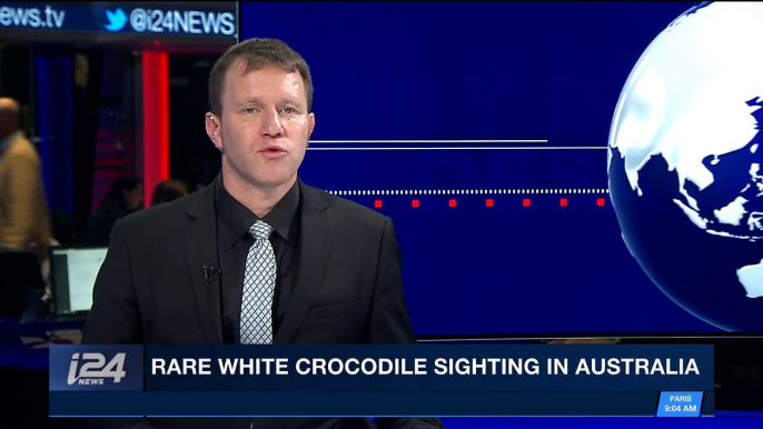 i24NEWS DESK | Rare white crocodile sighting in Australia | Wednesday, January 10th 2018