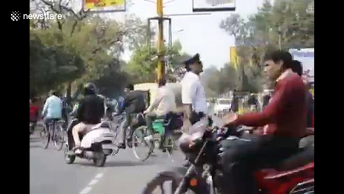 India's dancing cop spreads traffic awareness, reduces accidents