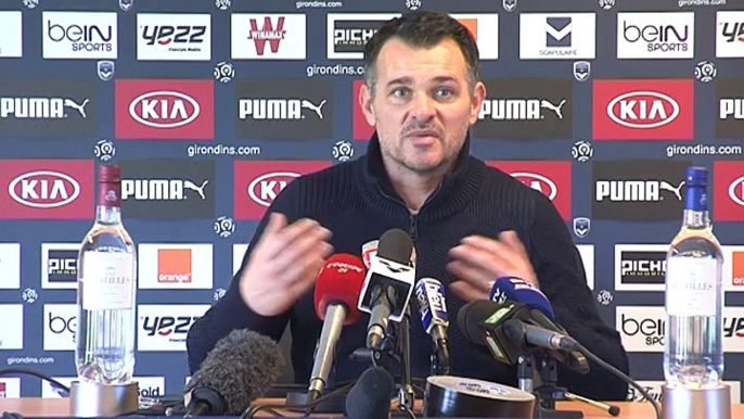 Conférence Willy Sagnol avant Bastia par Girondins