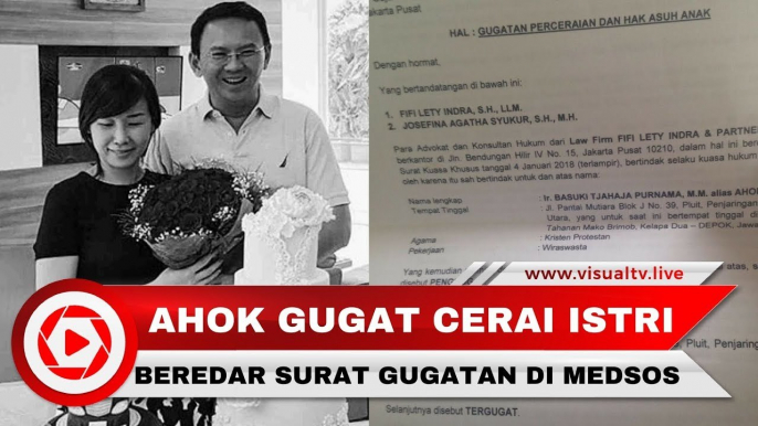 Beredar Surat Gugatan Cerai di Media Sosial,  Ahok Gugat Cerai Vero?