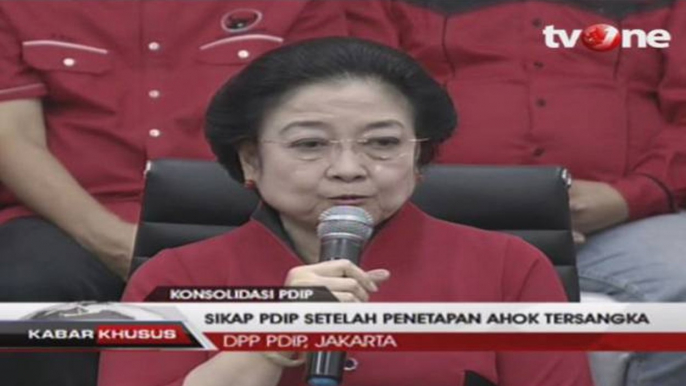 Megawati Ahok Tersangka, PDIP Hormati Hukum