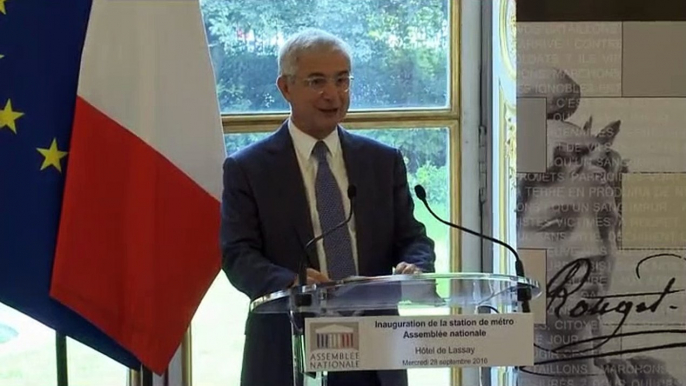 Discours d'inauguration de la station de métro "Assemblée nationale" - Mercredi 28 septembre 2016