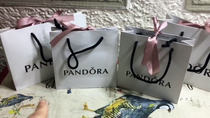 Pandora Haul 14k charms and Rings two toned 2017