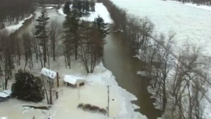 Ice Jam Triggers Widespread Flooding Along Vermont's Missisquoi River