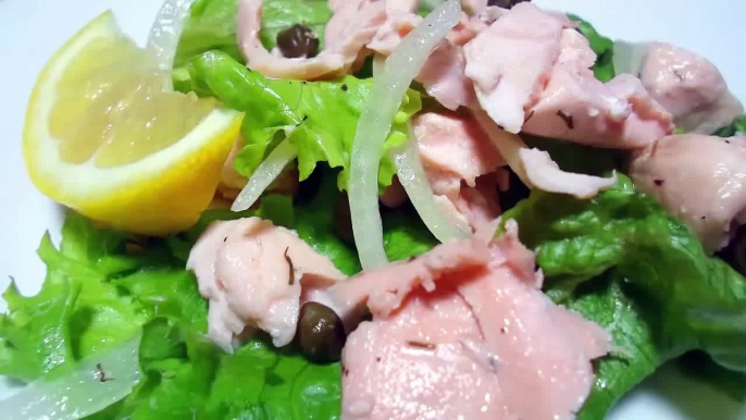Zesty Salmon Salad with Lemon Vinaigrette (Two Easy Salads) - Easy Cooking!