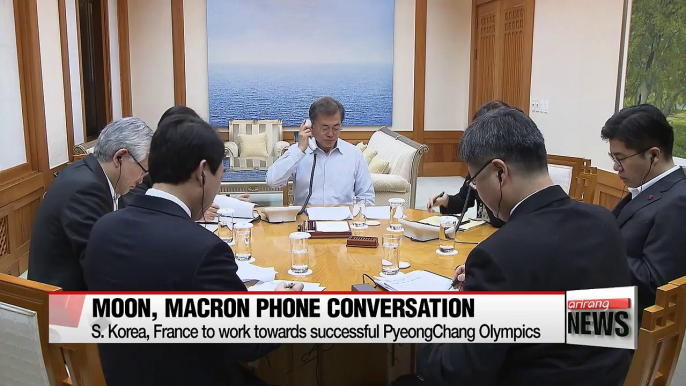 Presidents of S. Korea, France agree to boost cooperation in ensuring peace on Korean peninsula