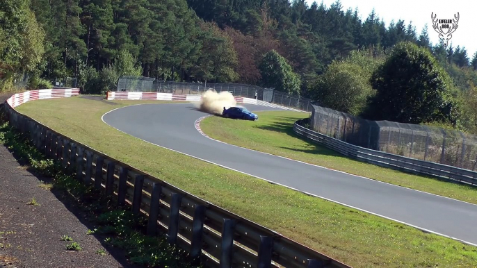 Subaru Impreza WRX STI Rallye car crash Unfall Nürburgring Nordschleife Touristenfahrten 25/09/2016