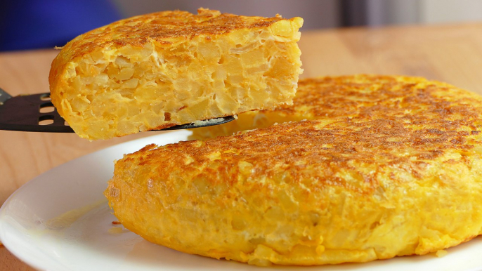 Tortilla de patatas light. Con la MITAD de calorias!!