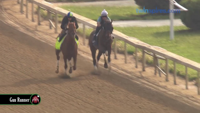 Derby Hopeful Gun Runner Works on Monday, April 24, at Churchill Downs