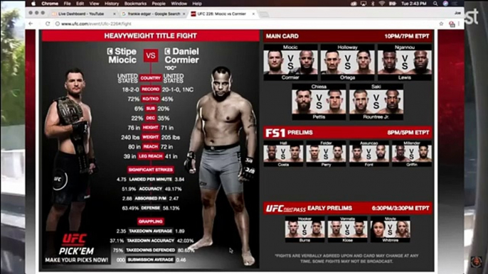 Joe Rogan Predicts Stipe Miocic vs Daniel Cormier - UFC 226