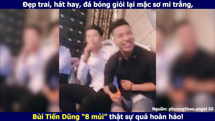 Đẹp trai, hát hay, đá bóng giỏi lại mặc sơ mi trắng, Bùi Tiến Dũng “8 múi” thật sự quá hoàn hảo!