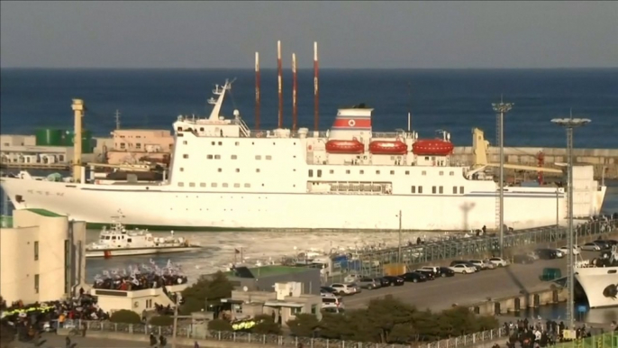 North Korean leader's sister sends off art troupe on ferry to South Korea