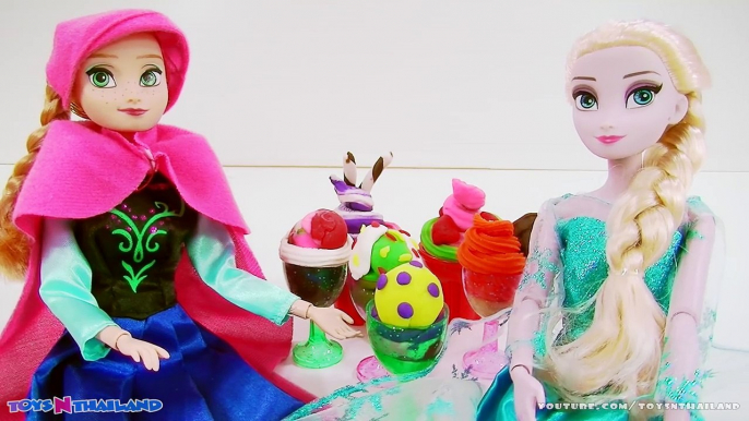 FROZEN PLAY-DOH ICE CREAM SHOP ☆ ANNA & ELSA PLAYDOH POPSICLE SCOOPS N TREATS DIY