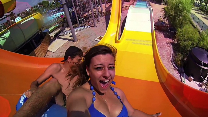 PARC AQUATIQUE AQUASPLASH - GoPro centre aquatique Marineland - Toboggan Aquatique