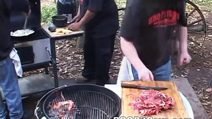 Cheesesteak Beef Steak on the grill recipe