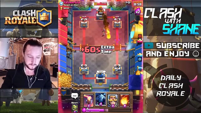 5000 TROPHIES!! with HOG RIDER NO LEGENDARY DECK!! Hog Rider Zap Bait in Arena 11 Clash Royale