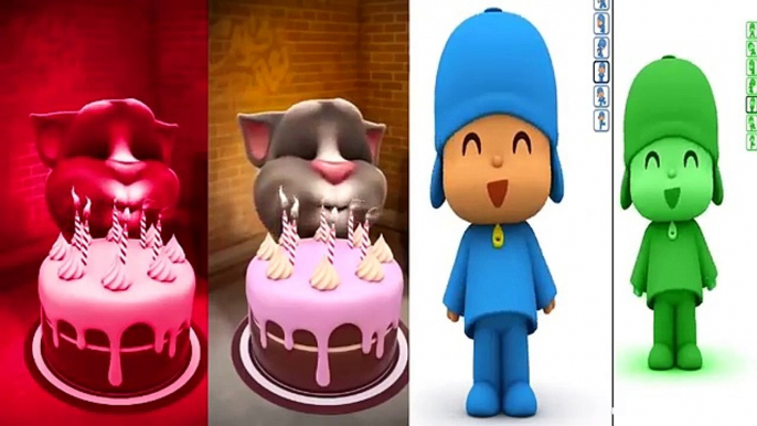 ✿Learn Colors with My Talking TOM Pocoyo Colours for Kids animation education cartoon compilation EP