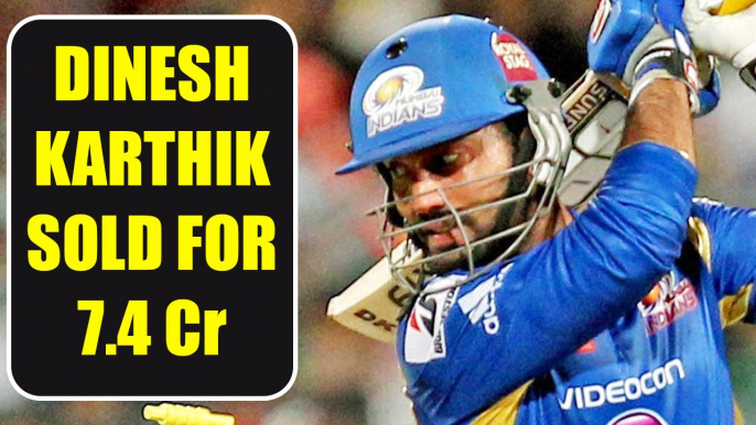 IPL auction 2018 : Dinesh Karthik sold to KKR for Rs 7.4 crore, Saha sold for 5 cr to Hyderabad