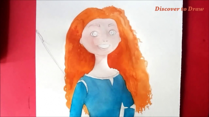 how to draw cartoon cute princess merida from brave