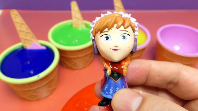 Play Slime Ice Cream Cups with Surprise Toys Frozen Anna, Frozen Elsa, Monster & Frozen Olaf