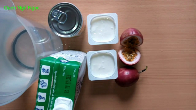 Cách làm Sữa chua uống sốt hoa quả ngon tuyệt tại nhà_Yogurt drinks at home