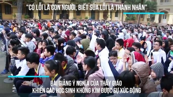 Bài giảng ý nghĩa của thầy giáo khiến các học sinh không kìm được sự xúc động