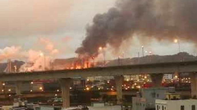 Gas Explosion Causes Large Fire at Taiwan Refinery