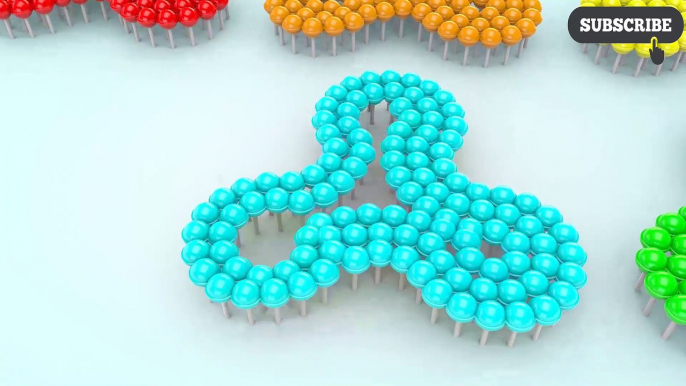 Learning Colors with Spinner Shapes and 3D Lollipops for Kids