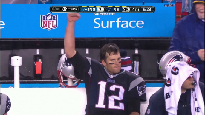 2014 - Tom Brady fired up about another AFC Championship win