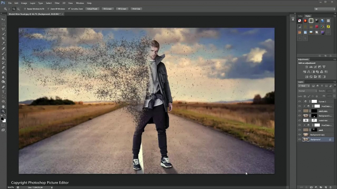 Photoshop Tutorial: Disintegration Sand Effect