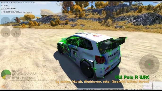 BeamNG.Drive Mod : VW Polo R WRC (Crash test)