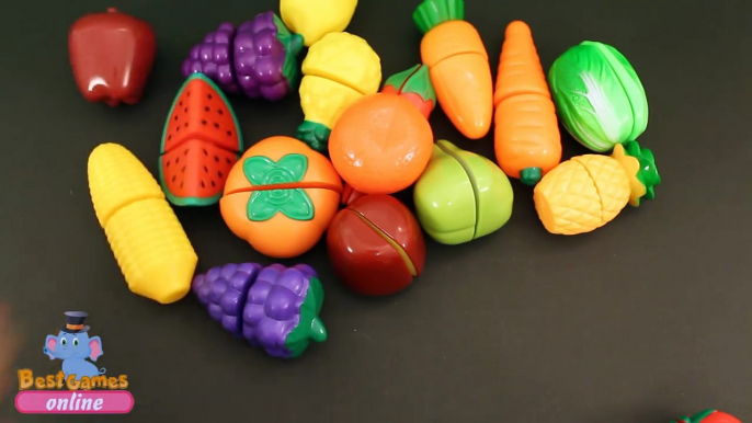 Learn Names and Colours of Fruits and Vegetables Learn Rainbow Colors with Balloons for Kids