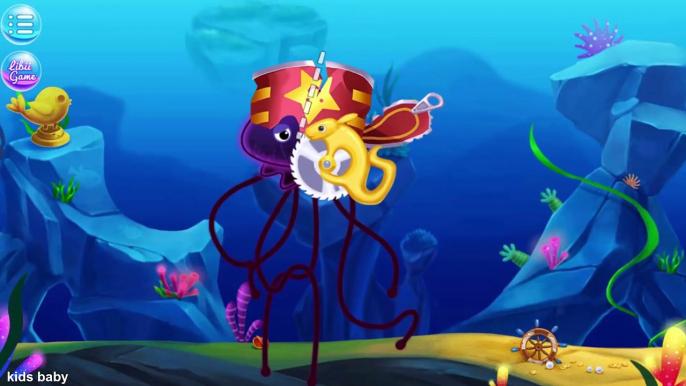 Animal Doctor Care: Ocean Doctor Helps Sea Creatures. Education Cartoon. Game App for Kids.