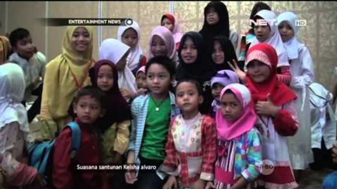 Keisha Alvaro memberikan Santunan kepada 100 Anak Yatim Piatu