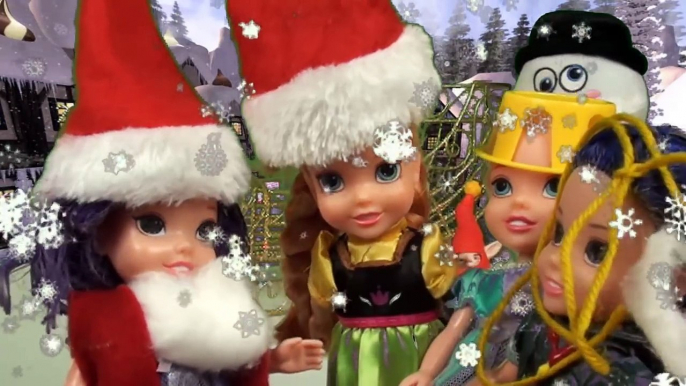 Anna and Elsa Toddlers Christmas Month Frozen Good List Adventure Fun Mal and Evie Toys In Action