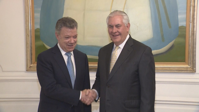 Venezuela fue el tema central de la reunión de Tillerson y Santos en Colombia