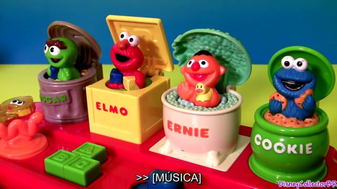 Brinquedo Vila Sesamo POP-UPS | Sesame Street Pop-Up Singing Pals Elmo Cookie Monster