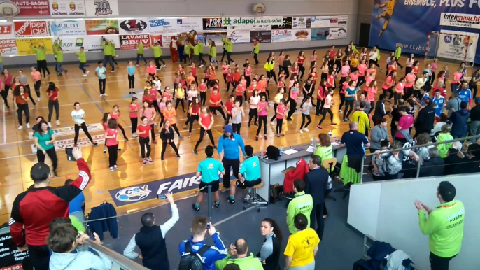 Vesoul : un flashmob pour la fin du championnat de France de handball adapté