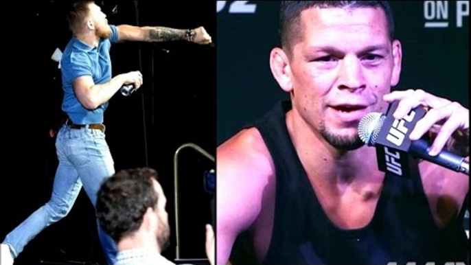 Conor Mcgregor on bottle throwing-I just defended myself,Nate Diaz-Conor lying about his confidence