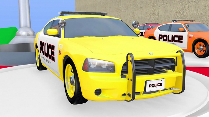 Thomas Train and Police Cars | Learn Vehicle Colors with 3D Toys | Kids Educational Video