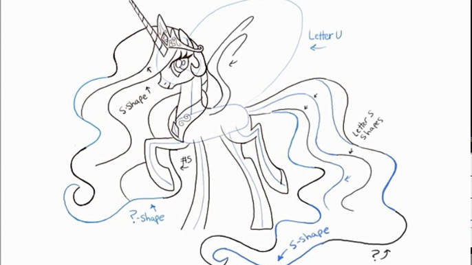 How to Draw Princess Celestia from My Little Pony Friendship is Magic