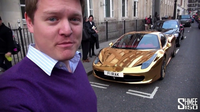 Une Ferrari en or... Gold chrome Ferrari 458 Spider